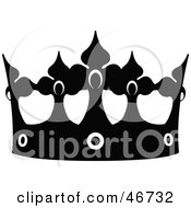 Clipart Illustration Of A Tall Black Royal Crown