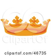 Clipart Illustration Of An Orange Kings Crown