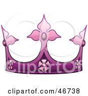 Clipart Illustration Of An Ornate Purple Kings Crown