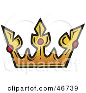 Clipart Illustration Of A Ruby Adorned Kings Crown