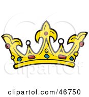 Clipart Illustration Of A Finial Kings Crown Adorned With Rubies Pearls And Emeralds