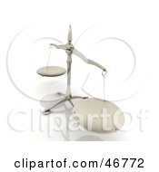 Royalty Free RF Clipart Illustration Of A 3d Scales Of Justice With A Tray In The Foreground