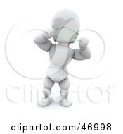 Royalty Free RF Clipart Illustration Of An Intimidating 3d White Character Dentist With Tools by KJ Pargeter