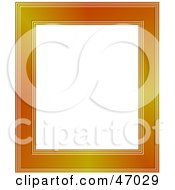Clipart Illustration Of A Blank Golden Picture Frame With Space