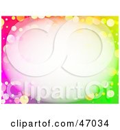 Clipart Illustration Of A Blank White Oval Bordered In Colorful Sparkles
