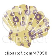Poster, Art Print Of Burst Patterned Beige Scallop Sea Shell