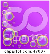 Poster, Art Print Of Purple Background With Shiny Bubbles