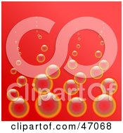 Poster, Art Print Of Red Background With Shiny Bubbles