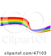 Clipart Illustration Of A Curving Rainbow Winding Over White by Prawny