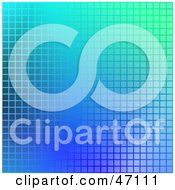 Clipart Illustration Of A Blue Grid Patterned Background