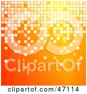Clipart Illustration Of A Background Of Gradient Orange With White Blocks