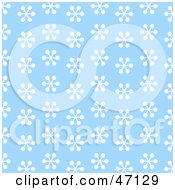Clipart Illustration Of A Blue Background Of White Snowflakes