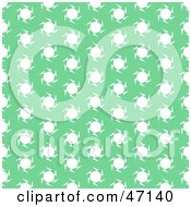 Poster, Art Print Of Green Background Of White Spinning Stars