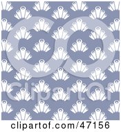Clipart Illustration Of A Purple Background Of White Scallop Designs by Prawny