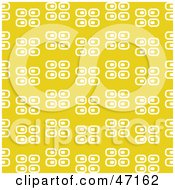 Clipart Illustration Of A Yellow Background Of White Rectangles