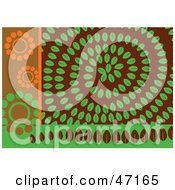 Clipart Illustration Of An Abstract Background Of Spiraling Leaves