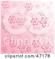 Poster, Art Print Of Pink Background Of Flowers