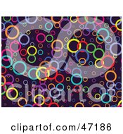 Poster, Art Print Of Purple Background Of Colorful Circles