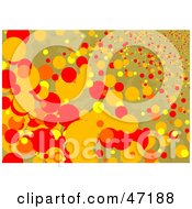 Poster, Art Print Of Background Of Red And Orange Circles