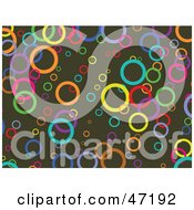 Poster, Art Print Of Green Background Of Colorful Circles