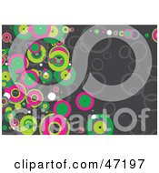 Poster, Art Print Of Gray Background Of Colorful Circles