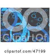 Poster, Art Print Of Gray Background Of Blue Rings And Circles