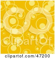 Poster, Art Print Of Yellow Background Of Circles