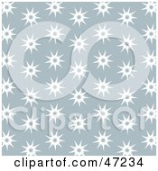 Poster, Art Print Of Gray Background Of White Spiky Stars