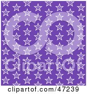 Poster, Art Print Of Purple Background Of White Stars