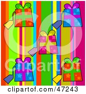 Poster, Art Print Of Digital Collage Of Star Gifts With Tags On A Colorful Background