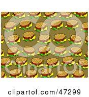 Poster, Art Print Of Brown Background Of Cheeseburgers