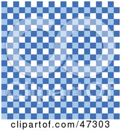 Poster, Art Print Of Blue And White Checkered Background