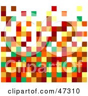 Poster, Art Print Of Green And Brown Pixel Background