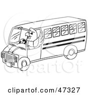 Poster, Art Print Of Bald Eagle Hawk Or Falcon Bus Driver Outline