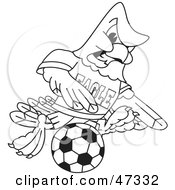 Poster, Art Print Of Bald Eagle Hawk Or Falcon Soccer Player Outline