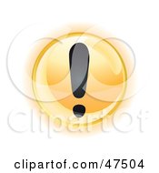 Royalty Free RF Clipart Illustration Of A Yellow Exclamation Button
