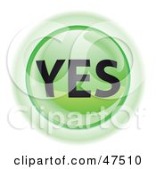 Poster, Art Print Of Green Yes Button