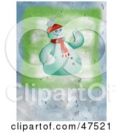 Poster, Art Print Of Textured Background Of Frosty The Snowman