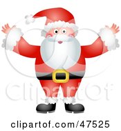 Poster, Art Print Of Jolly Father Christmas Santa Claus In His Red Suit