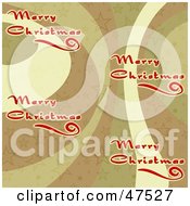 Poster, Art Print Of Brown Starry Merry Christmas Background
