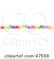 Royalty Free RF Clipart Illustration Of A Header Of Colorful Party Balloons On A White Background by Prawny