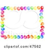 Poster, Art Print Of Border Of Colorful Party Balloons On A White Background