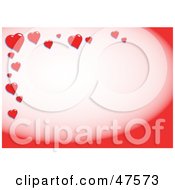 Poster, Art Print Of Red Border With Hearts Around An Oval Text Box