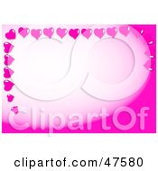 Poster, Art Print Of Pink Border With Hearts Around An Oval Text Box