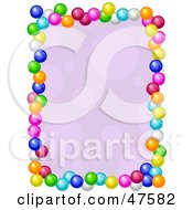 Royalty Free RF Clipart Illustration Of A Purple Background Bordered In Gum Balls