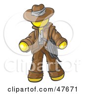 Yellow Design Mascot Man Cowboy Adventurer by Leo Blanchette
