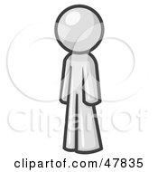 White Design Mascot Man Standing Up Straight by Leo Blanchette