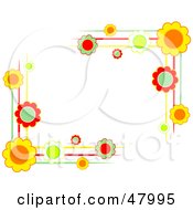 Royalty Free RF Clipart Illustration Of Flower Corner Designs