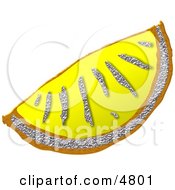 Poster, Art Print Of Bling-Bling Metal Fruit Lemon SliceWedge