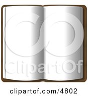 Opened Book With Blank Pages Clipart